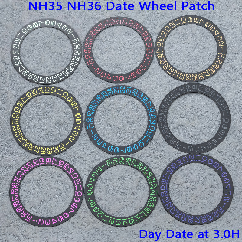 Reel Case - Aangepaste NH35 Beweging Datum Wiel Patch