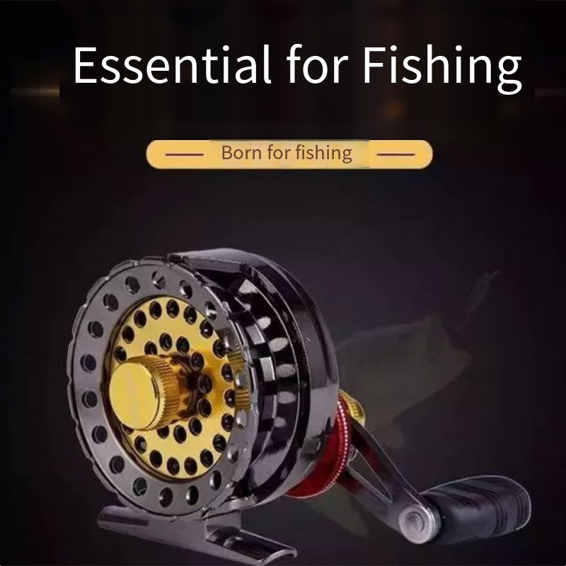 Metalen vismolen met een overb - Ice Fishing Reel recensie en prijs