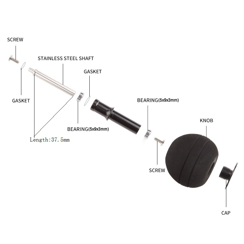 Ruke Vissen Handvat Eva Knop V - Reel Spare Spool recensie en prijs